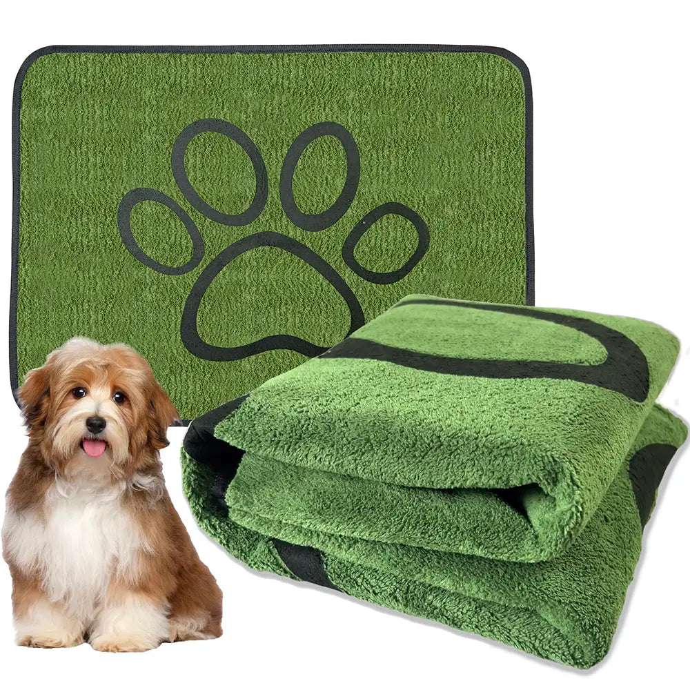 Washable Pet Urine Pad, High Density Absorbent Polyester Fiber, Non-Slip Bottom, Reusable Training Mat for Crates/Sofas/Litter Boxes