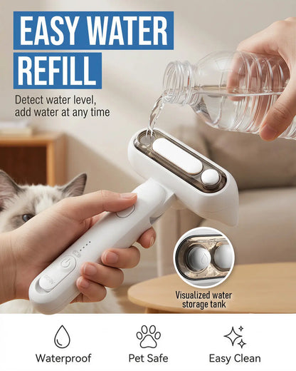 2-In-1 Pet Spray Comb | Removes Undercoat, Eliminates Odors, Reduces Shedding and Matting, and Prevents Hair Flyaway. Suitable for Long- and Short-Haired Cats and Dogs, Featuring a Wide, Rounded Tooth Design